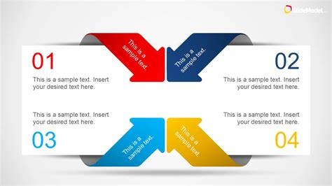 Creative 4 Item Layout Template for PowerPoint with Arrows - SlideModel