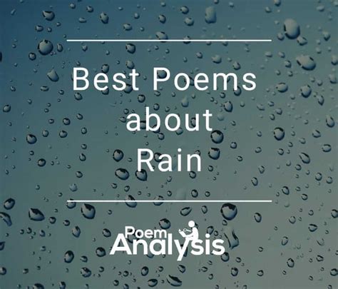 Famous Rain Poems