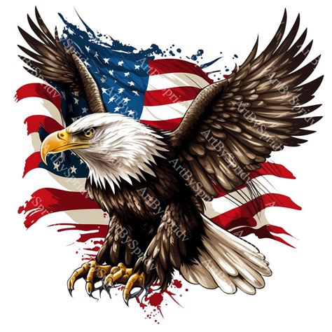 USA Patriotic Eagle Flag PNG Transparent Clipart Abstact - Etsy Australia