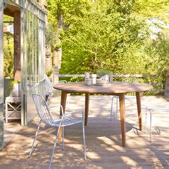 Green premium terrazzo garden table 90 cm - Garden furniture - Tikamoon