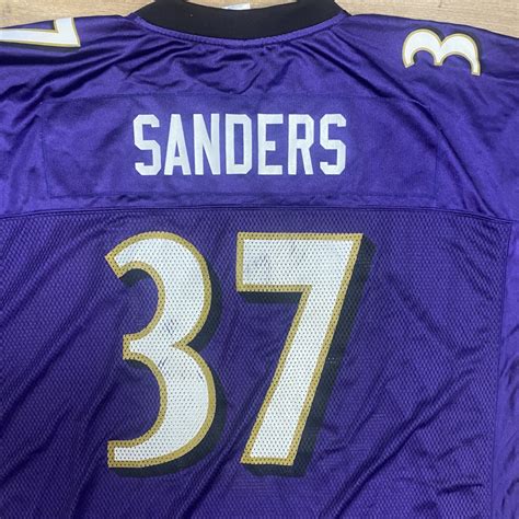 BALTIMORE RAVENS DEION SANDERS REEBOK NFL FOOTBALL JERSEY ADULT XXL ...