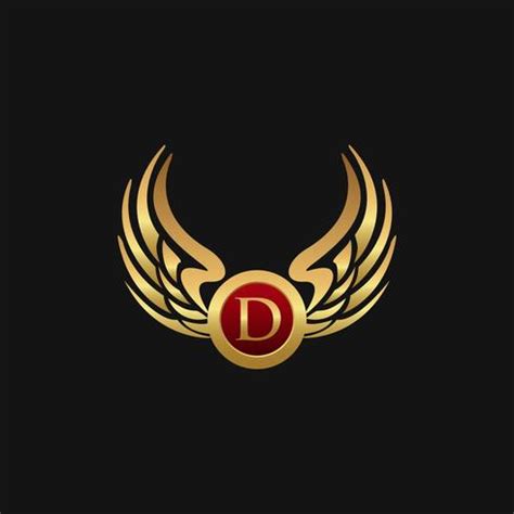 Luxury Letter D Emblem Wings logo design concept template 611276 Vector ...