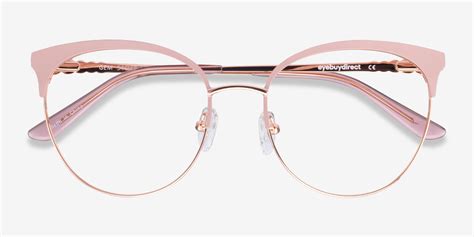 Gem Cat Eye Pink Rose Gold Glasses for Women | Eyebuydirect Canada