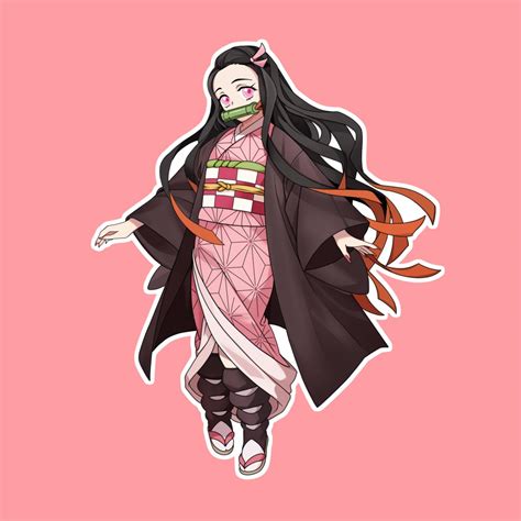 Nezuko Chan Demon Slayer (Kimetsu no Yaiba) – Laptop Sticker - PureArtz