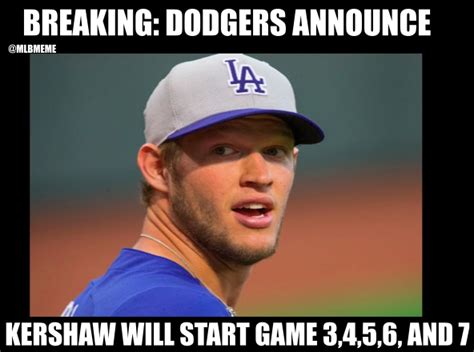 11 Best Memes of Clayton Kershaw & the Los Angeles Dodgers Shutting Down the Chicago Cubs | Sportige