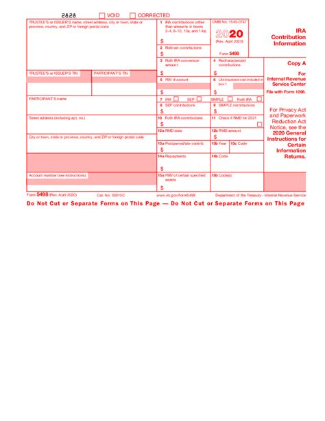 form 5498-sa instructions 2020 - Fill Online, Printable, Fillable Blank | form-5498.com