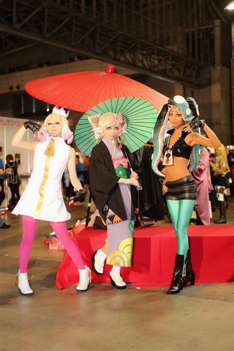 Pearl, Marie and Marina cosplayers #Splatoon2 #offthehook #Splatoon | Splatoon, Costume de ...