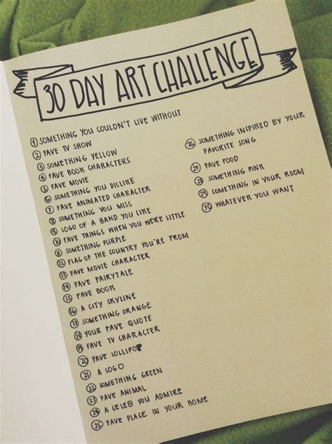 Ideas to jump start motivation.. 30 day art challenge Kunstjournal Inspiration, Sketchbook ...