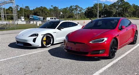 2021 Porsche Taycan Turbo S vs Tesla Model S Performance by DragTimes