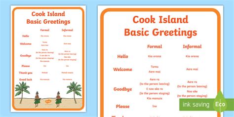 Māori Salutations | Cook Islands Greetings Primary Resource