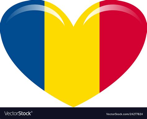 Romania flag official colors and proportion Vector Image