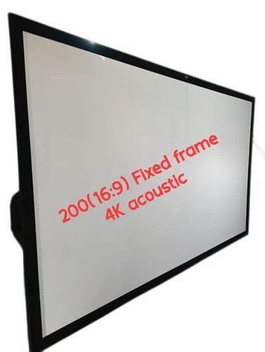 White 200 Inch Fixed Frame Projector Screen, For Office at Rs 55000 in New Delhi