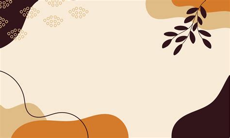 Autumn themes background with organic shapes style. Abstract fall background with leaves and ...