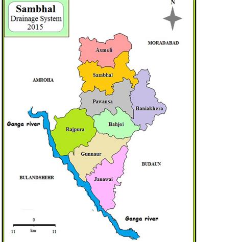 Blockwise map of Sambhal district 2015. | Download Scientific Diagram