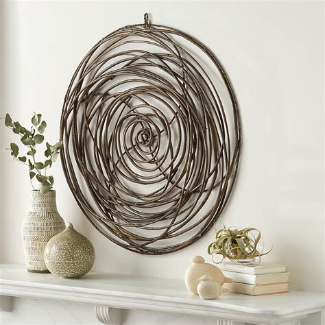 Scribble Circle Rattan Wall Art + Reviews | Crate and Barrel | Mirror wall art, Wall decor ...