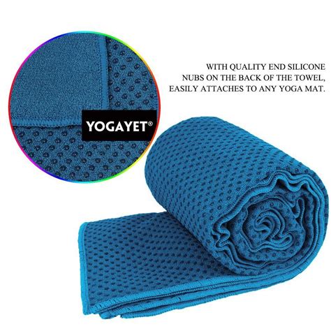 YOGAYET Skidless Hot Yoga Towel Ultra Absorbent Microfiber Non Slip Mat Towels Premium Mat-Size ...