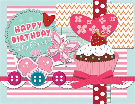 Scrapbook Happy Birthday Card ~ Card Templates on Creative Market