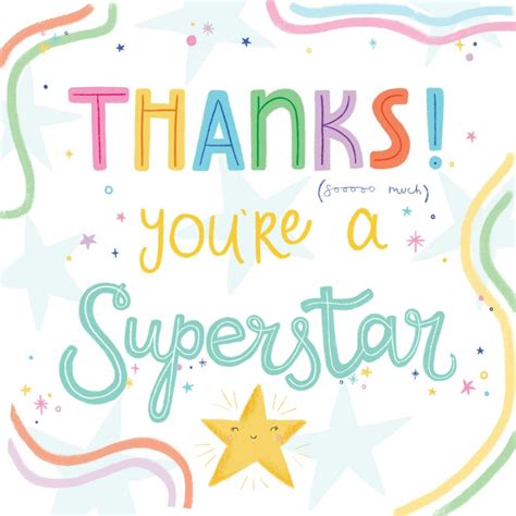 Thank You Card You're A Superstar | ubicaciondepersonas.cdmx.gob.mx