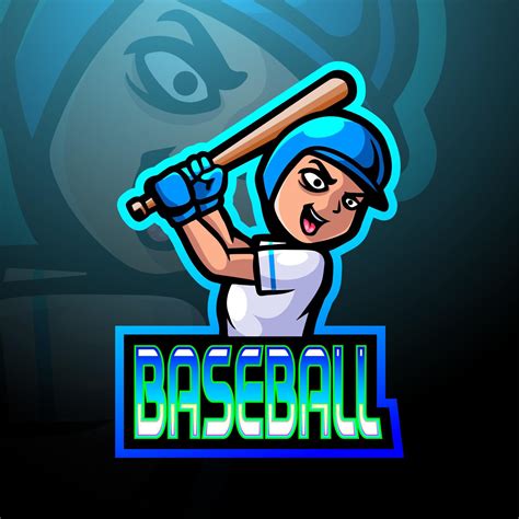 Baseball player esport logo mascot design 9296032 Vector Art at Vecteezy