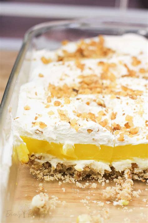 Lemon Delight – Erica's Recipes – layered lemon lush dessert