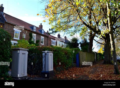 Colourful image of Hartburn Village and its' traditional old British style buildings, Stockton ...