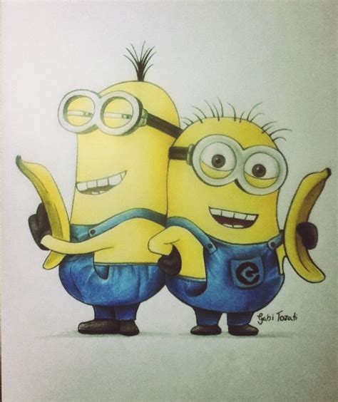 Minions Drawing Banana at PaintingValley.com | Explore collection of ...