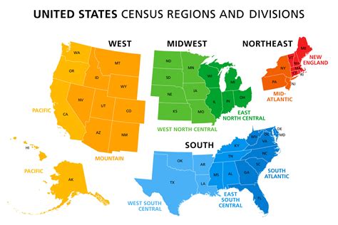Us Map Divided Into Regions