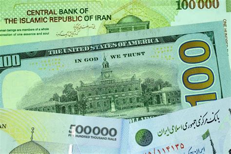 Close-up Iranian Banknote and Currency, Rials, Islamic Republic of Iran ...