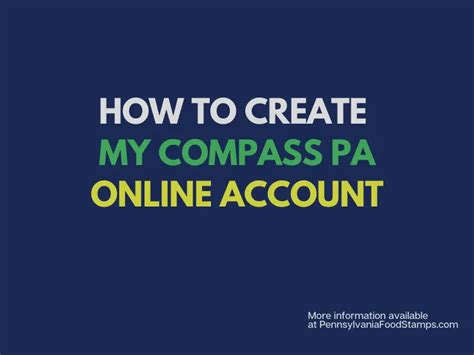 How to Create My COMPASS PA Account - Pennsylvania Food Stamps