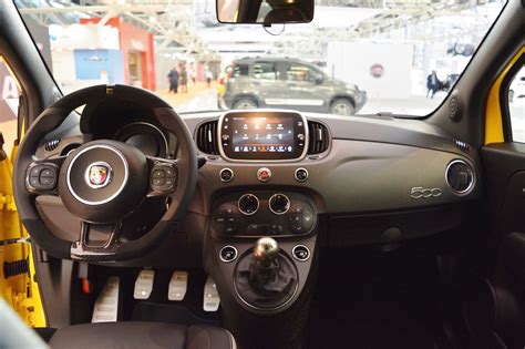 Abarth 595 Competizione interior dashboard at 2016 Bologna Motor Show