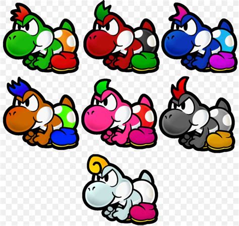 Paper Mario Ttyd Yoshi Colors - pic-mullet