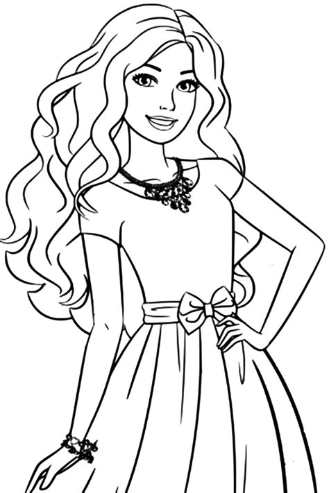 Barbie Princess Coloring Pages For Kids | Coloring pages for girls, Princess coloring pages ...