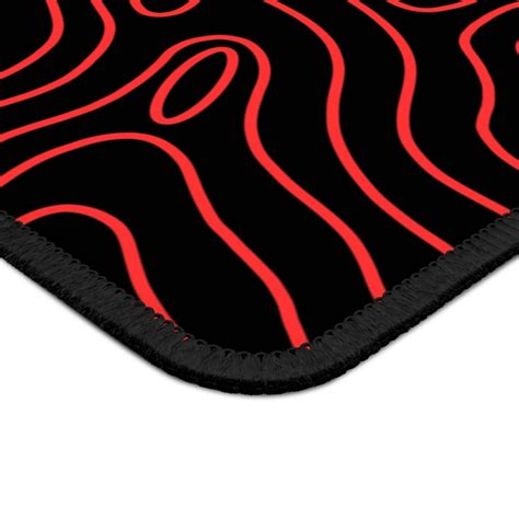 Black & Red Topographic Gaming Mouse Pad - Etsy