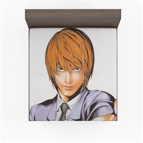 Light Yagami In Death Note Anime Fitted Sheet