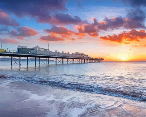 Paignton Beach Pier - 5D Diamond Painting - Diamond Paint UK