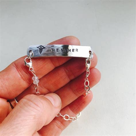 Double Clasp Medical Alert Bracelet, Medical ID Bracelet, Medical Alert Bracelet, Detachable ...