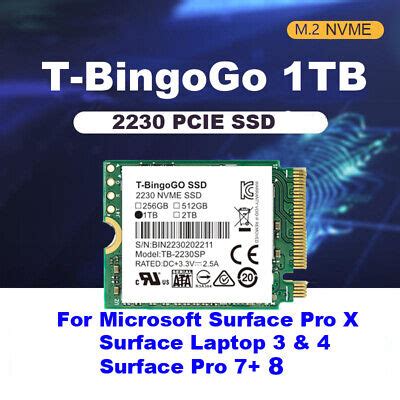 NEW 2230 SSD 1TB NVMe PCIe for Microsoft Surface Pro X 7+ 8 Surface Laptop 3 & 4 | eBay