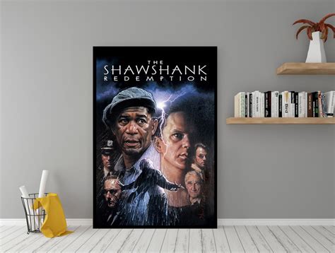 The Shawshank Redemption Movie Poster High Quality Canvas Wall Art Room Decor the Shawshank ...