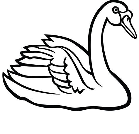 Swan Line Drawing at GetDrawings | Free download