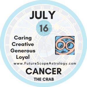 July 16 Zodiac (Cancer) Birthday: Personality, Zodiac Sign, Compatibility, Ruling Planet ...