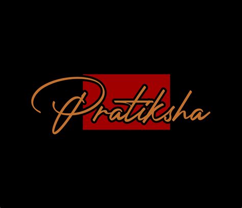 Pratiksha Brand name logo. Pratiksha lettering vector. 19599175 Vector Art at Vecteezy