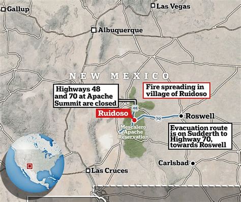 Ruidoso Fire: Immediate Evacuation Ordered In New Mexico Village As Map Shows Affected Areas ...