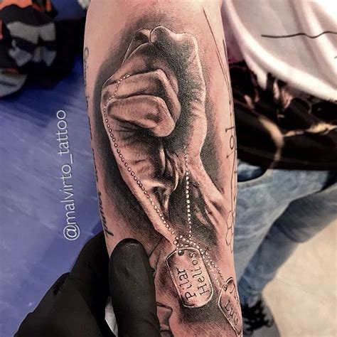 Right Forearm Memorial 3D Veteran Tattoo - Veteran Ink