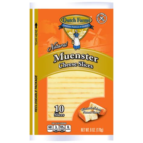 Dutch Farms Muenster Cheese Slices (6 oz) Delivery or Pickup Near Me ...