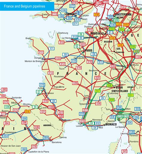 France and Belgium Pipelines map - Crude Oil (petroleum) pipelines ...