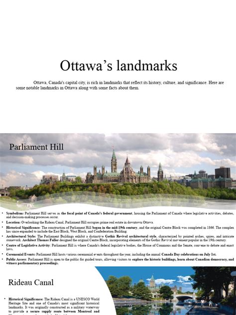 Ottawa's Landmarks | PDF | Ottawa