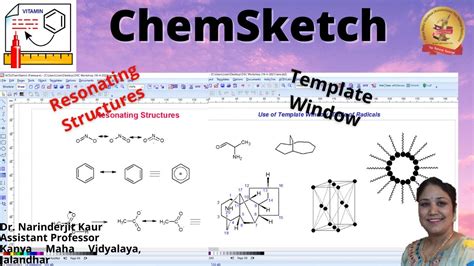 ChemSketch-How to draw resonating structures & Use of Templates - YouTube