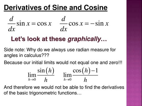 PPT - Derivatives of Sine and Cosine PowerPoint Presentation, free ...