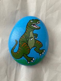 24 Rock Painting Dinosaurs ideas | painted rocks, rock, painting