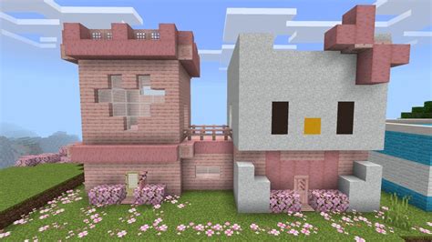 Hello Kitty Minecraft House | Minecraft houses, Cool minecraft ...